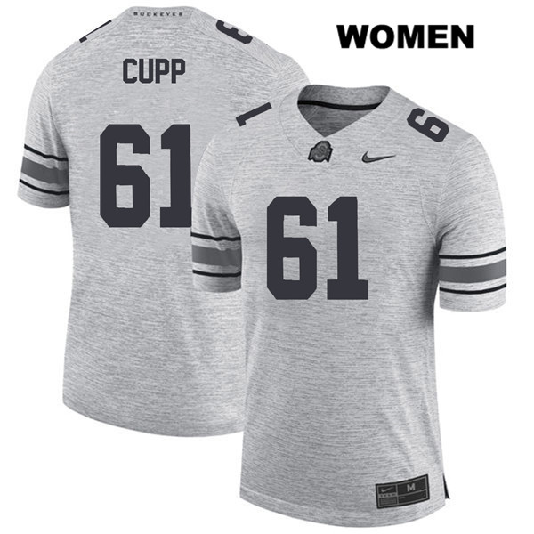 Ohio State Buckeyes Women's Gavin Cupp #61 Gray Authentic Nike College NCAA Stitched Football Jersey GA19I44WQ